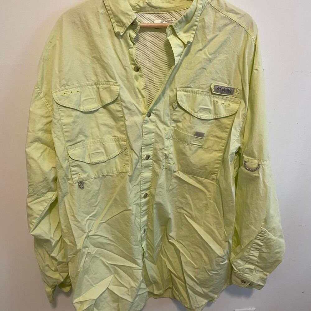 Columbia-sportswear Men's Green and Yellow Jacket